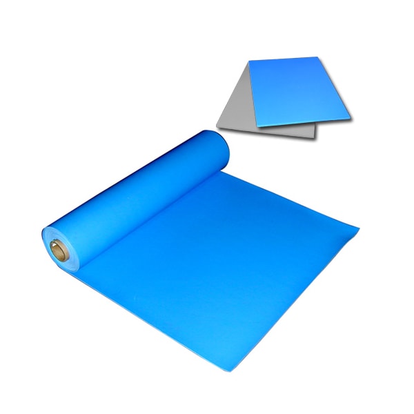 Homogeneous Vinyl Table Mat, Blue, 0.093" x 2' x 50'